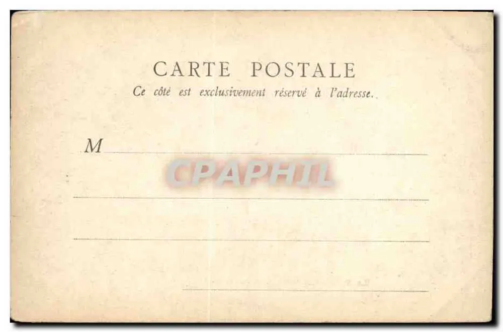 O Palácio do Vestuário. Em Trianon — cena de barco em um parque — editor Heckel, 1901 - Verso
