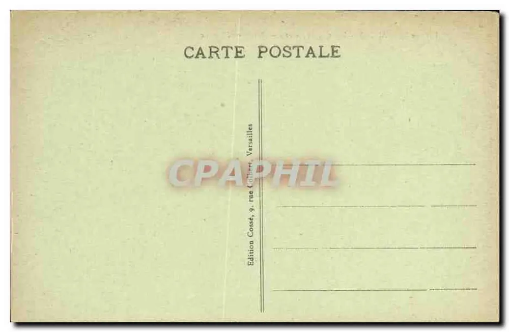 Parque de VERSAILLES. - Parterre de Latone — Edição Cossé, Versailles - Verso