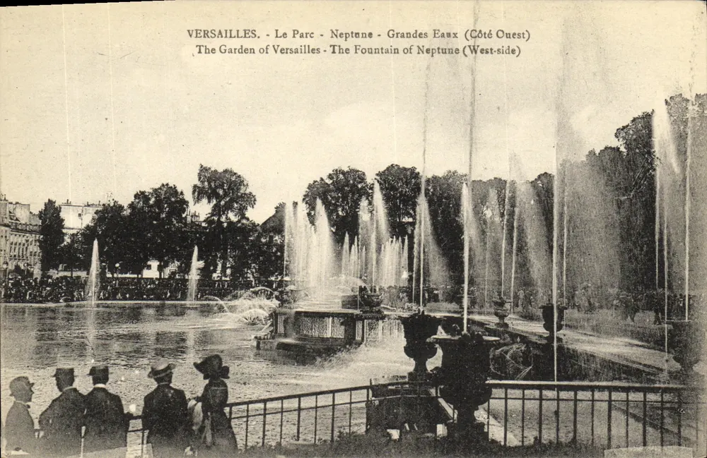 Versalhes - O Parque - Netuno - Grandes Eaux (Lado Oeste) — Edição Cosset, Versalhes - Frente