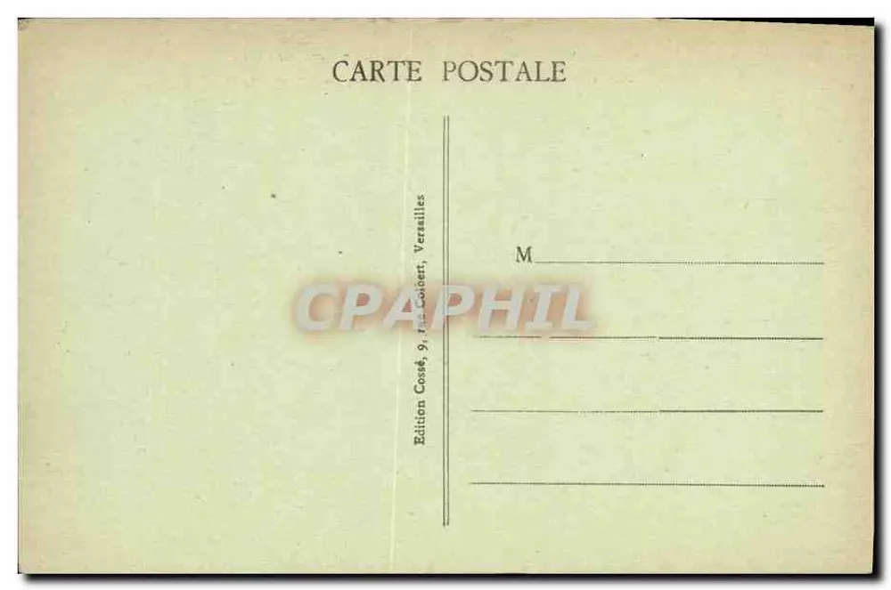 Versalhes - O Parque - Netuno - Grandes Eaux (Lado Oeste) — Edição Cosset, Versalhes - Verso