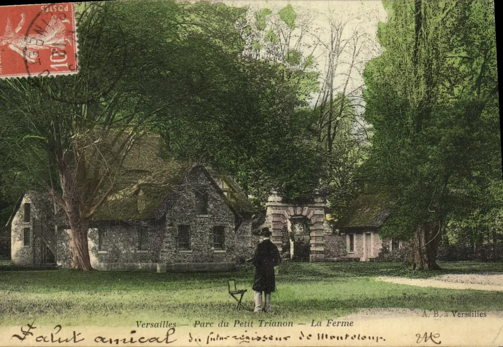Versailles — Parque do Petit Trianon — A Fazenda — A.B. em Versailles - Frente