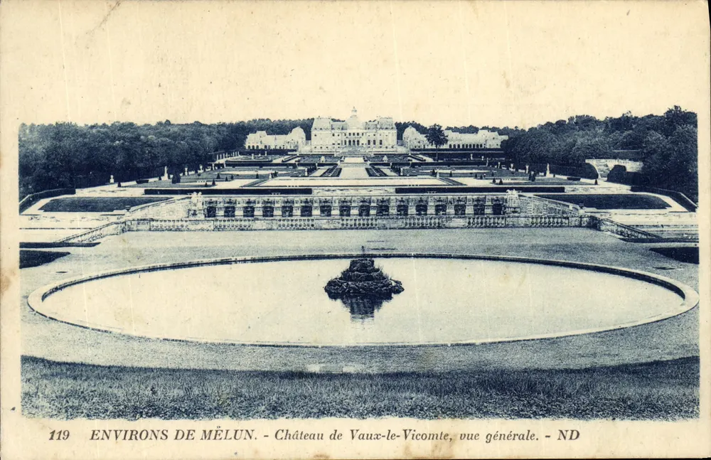 Um Mélun - Schloss Vaux-le-Vicomte, allgemeiner Blick - ND - Vorderseite