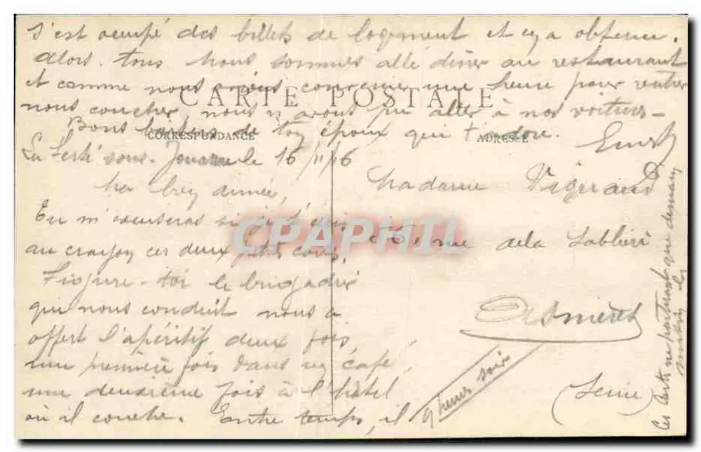 La Ferté-sous-Jouarre (S.-et-M.) — Le Château de l'Île — Bataille de la Marne (8 sept. 1914) - Rückseite