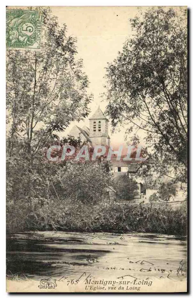 Montigny-sur-Loing — Die Kirche, Ansicht vom Loing — Verlag nicht sichtbar, Nr. 765 - Vorderseite
