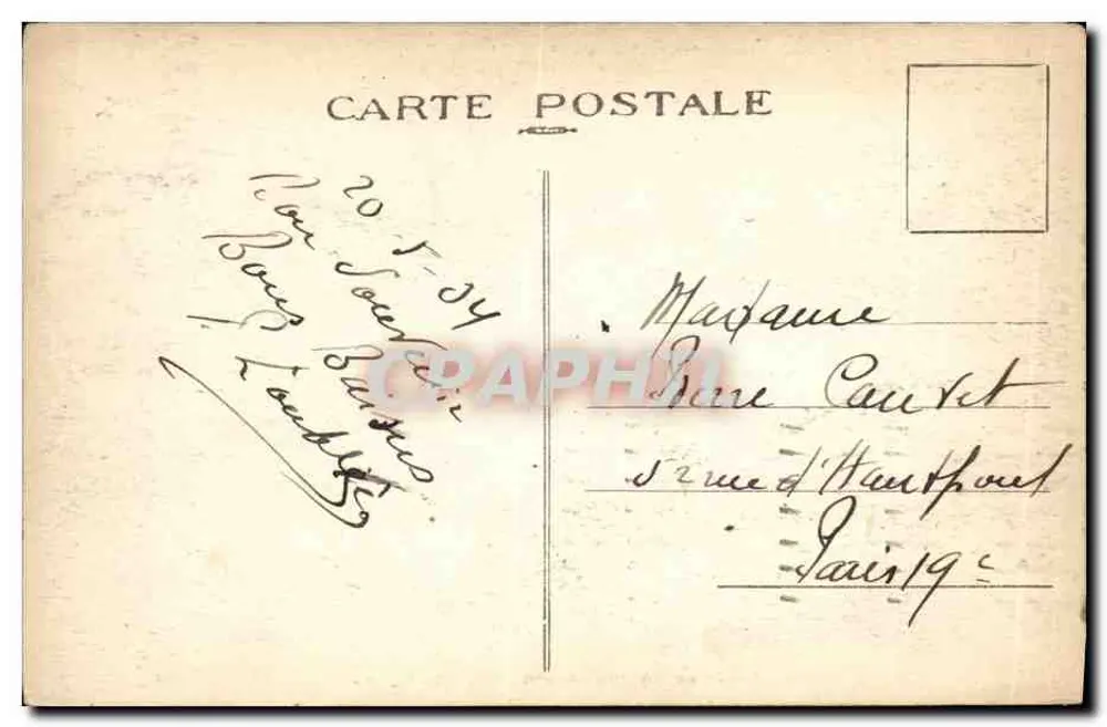 Forêt de Fontainebleau — La Tour Denecourt — Unbekannter Verlag, n°14 - Rückseite