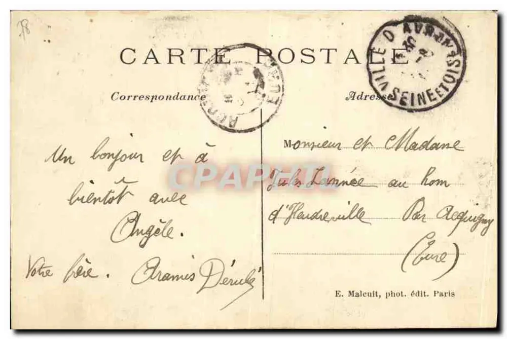 Sèvres-Ville-d'Avray — Das Haus Gambetta — Wohnzimmer — E.M. n°3082 - Rückseite