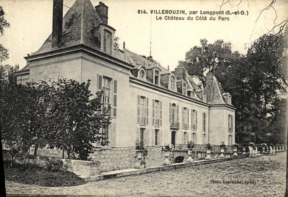 Villebouzin, in der Nähe von Longpont (S.-et-O.) — Das Schloss auf der Seite des Parks — Photo Leprounier, Juvisy - Vorderseite