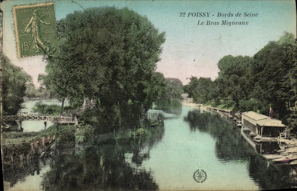 Poissy - Ufer der Seine - Le Bras Migneaux — anonymer Verleger, Nr. 22 - Vorderseite