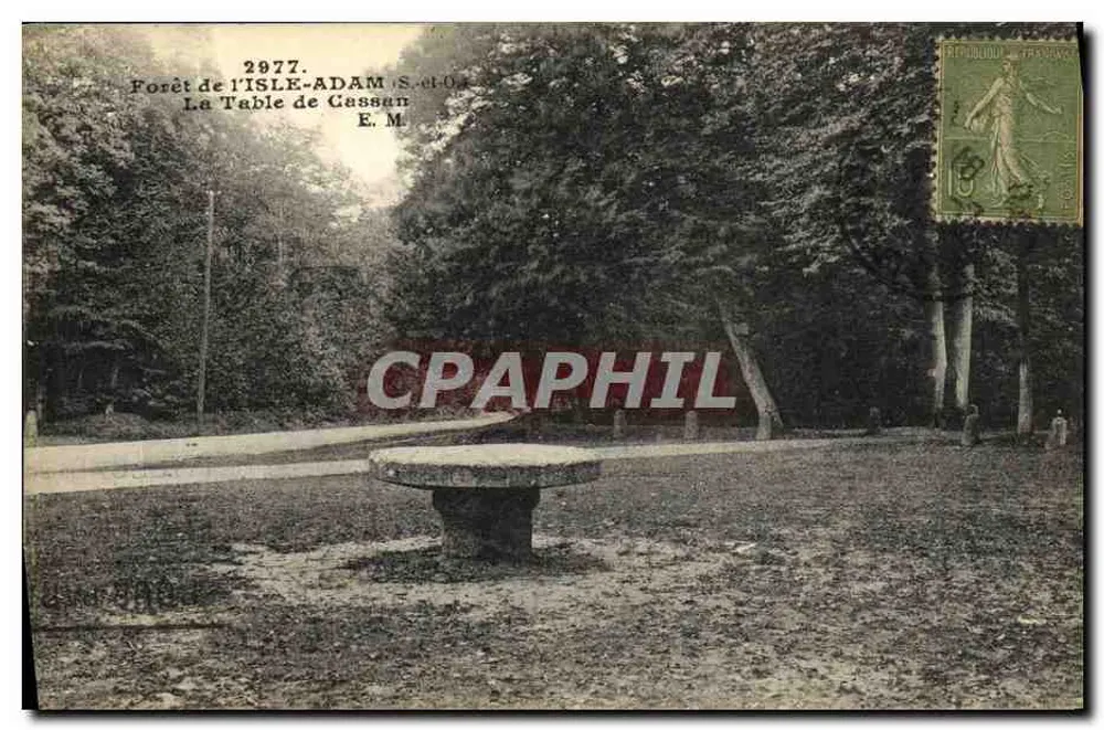 Floresta de Isle-Adam — A Mesa de Cassan — E. M. - Frente