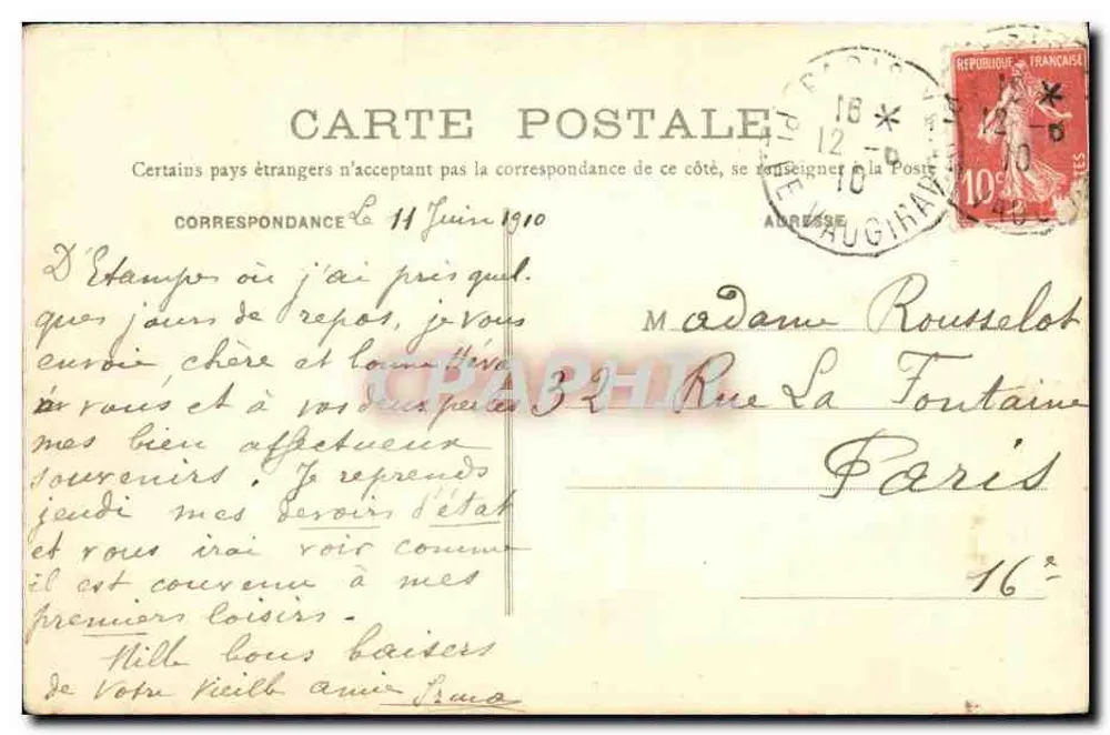 Étampes - Allgemeiner Blick vom Turm Guinette — H.G. Verlag, n° 500 - Rückseite