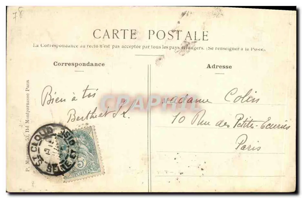 Saint-Cloud — Grandes-Eaux — A Cascata - Verso