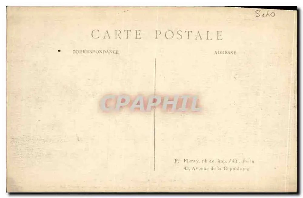 Parque de Saint-Cloud (Artístico) — Panorama, Jardim do Trocadéro — F. F. Paris - Verso