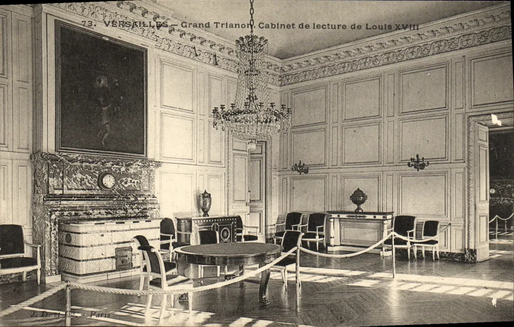 Versailles — Grand Trianon. Lesesaal von Louis XVIII — J. D. et Cie, Paris, n°73 - Vorderseite
