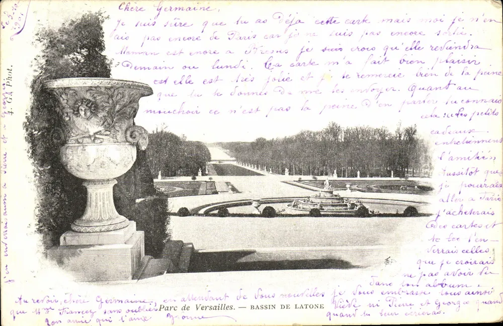 Parque de Versailles — Bassin de Latone — editor anônimo, número de série não visível - Frente