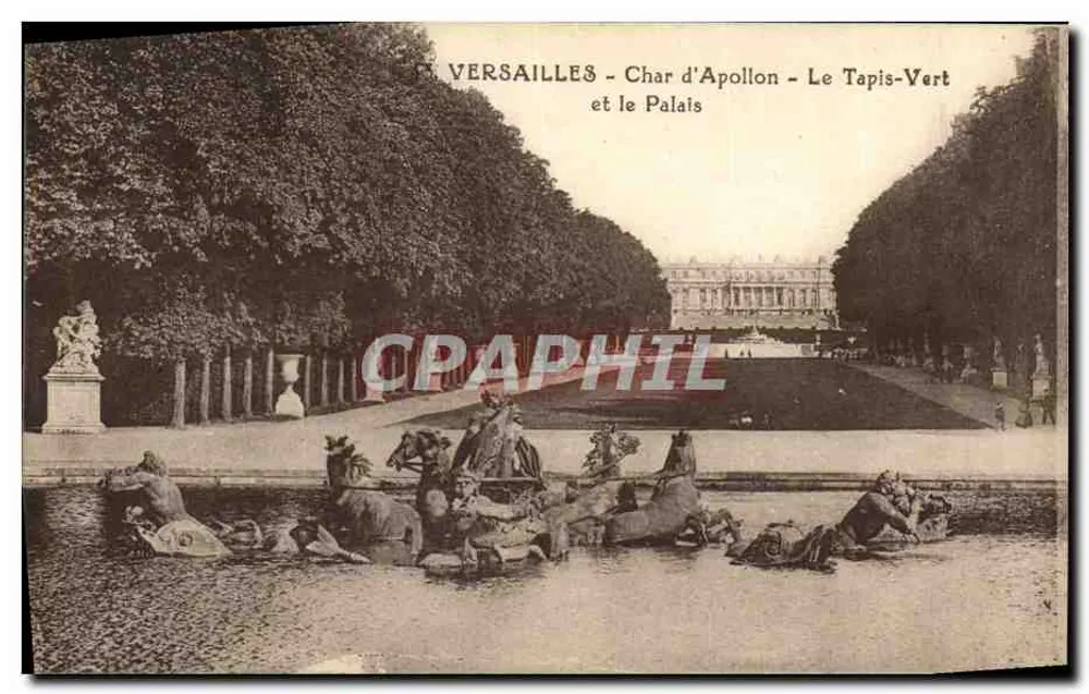 Versailles - Apollons Wagen - Der Grün Teppich und das Schloss - Vorderseite