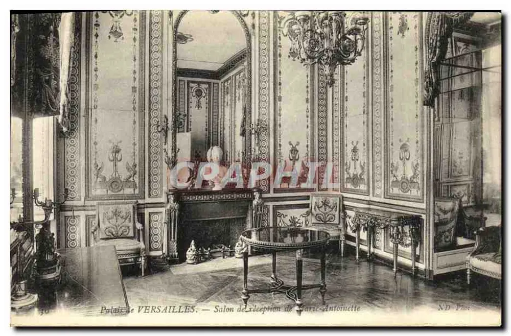 Schloss VERSAILLES — Empfangszimmer von Marie-Antoinette — ND Press - Vorderseite