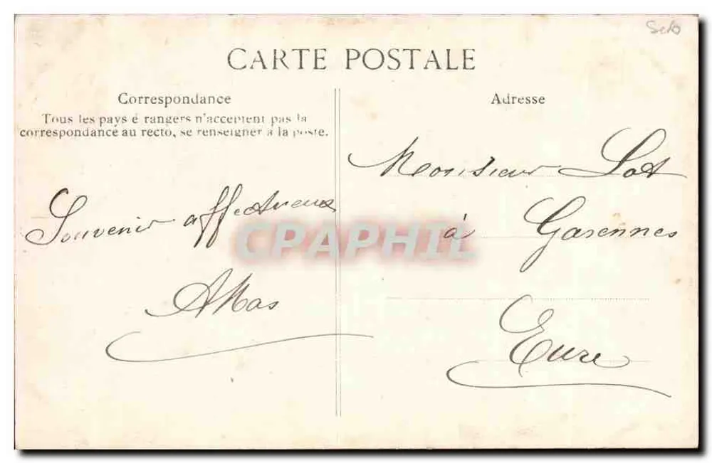 Versailles — Der Park - Bassin de Latone und Aussicht auf den Grün Teppich — Verlag E.P.D. n°42 - Rückseite