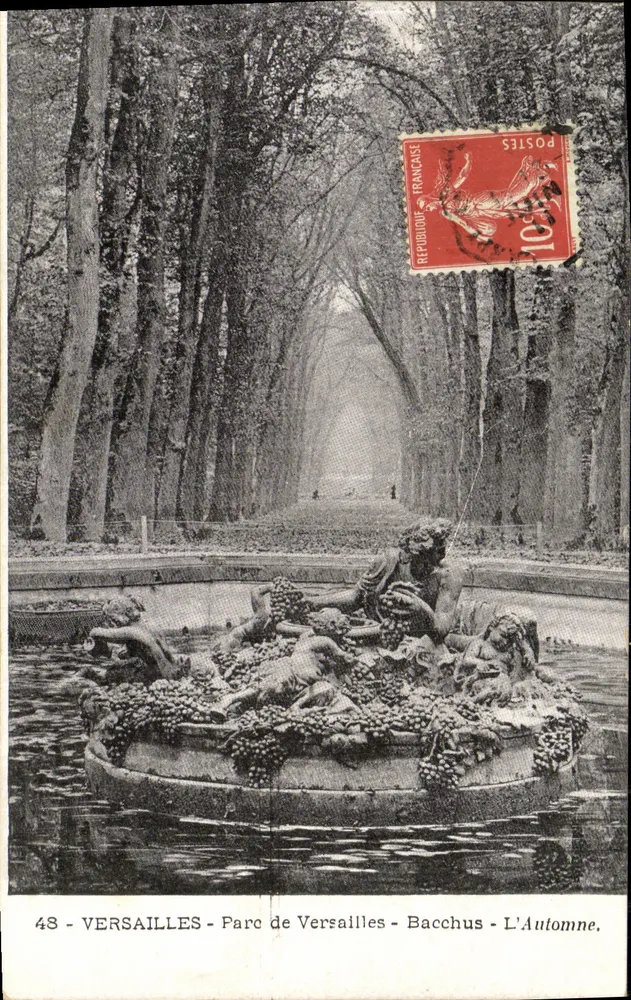 Versailles - Parque de Versailles - Bacchus - Outono. - Frente