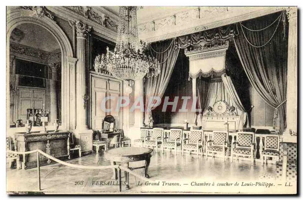 Versailles — Das Grand Trianon — Schlafzimmer von Louis-Philippe — LL. — Nr. 203 - Vorderseite