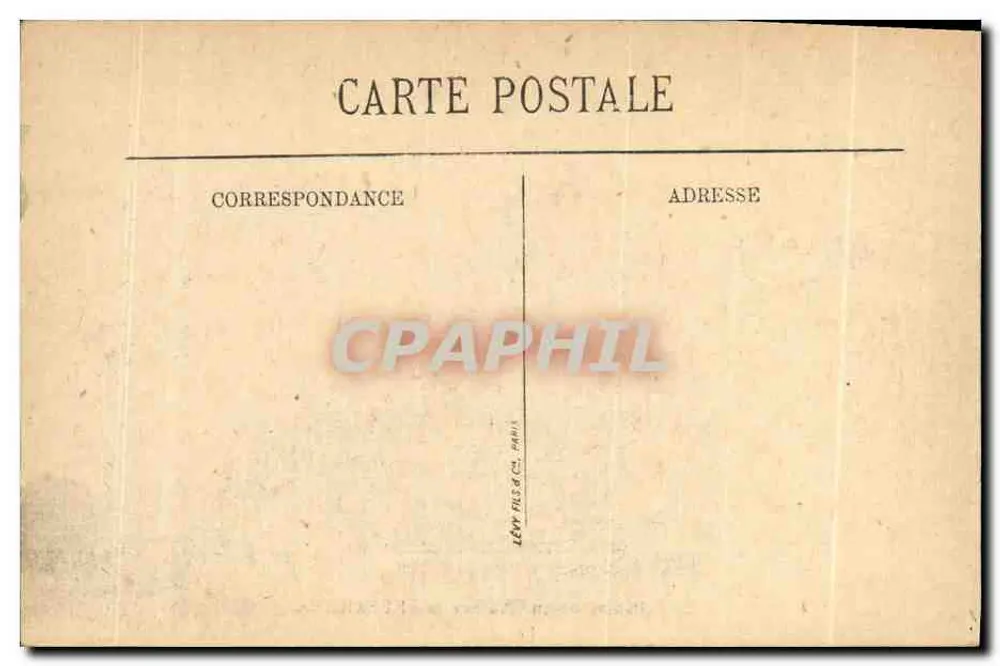 Panorama do Castelo de VERSAILLES — gravura — Lévy Frères & Cie, Paris - Verso