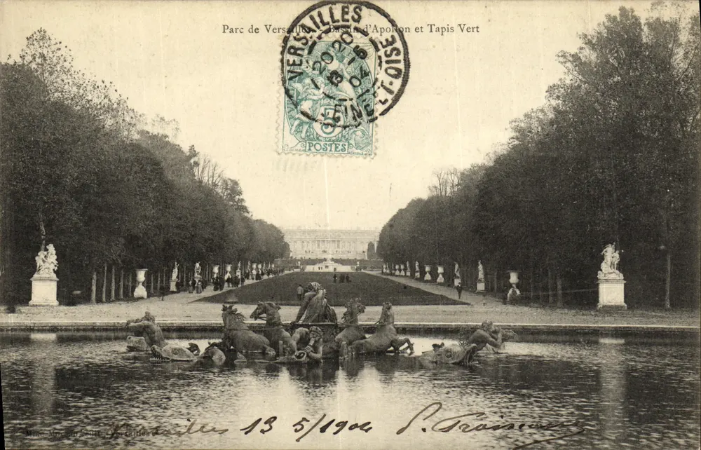 Parque de Versailles — Bassin d'Aponon e Tapis Vert — P. Trassissant - Frente