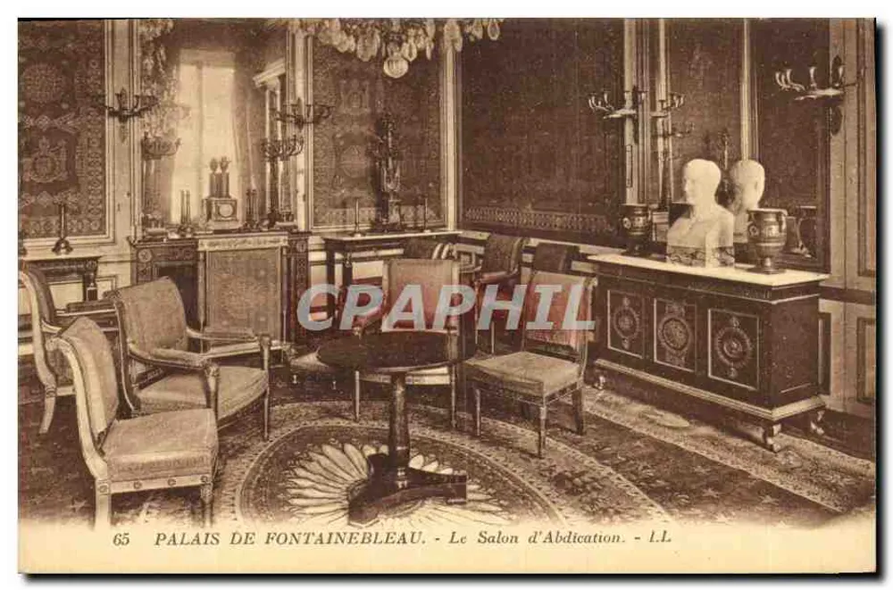 Palácio de Fontainebleau — O Salão de Abdicção — I.L. - Frente