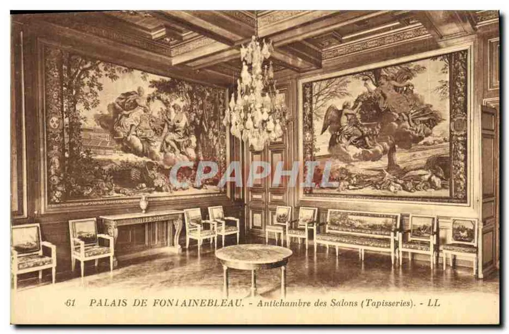 Schloss Fontainebleau — Vorzimmer der Salons (Teppiche) — LL, n°61 - Vorderseite