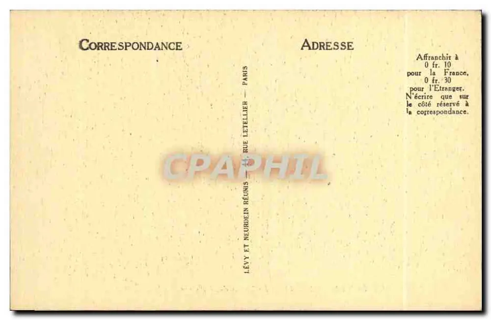Schloss Fontainebleau — Der Offizierssaal — Verlag L.L. Nr. 51 - Rückseite