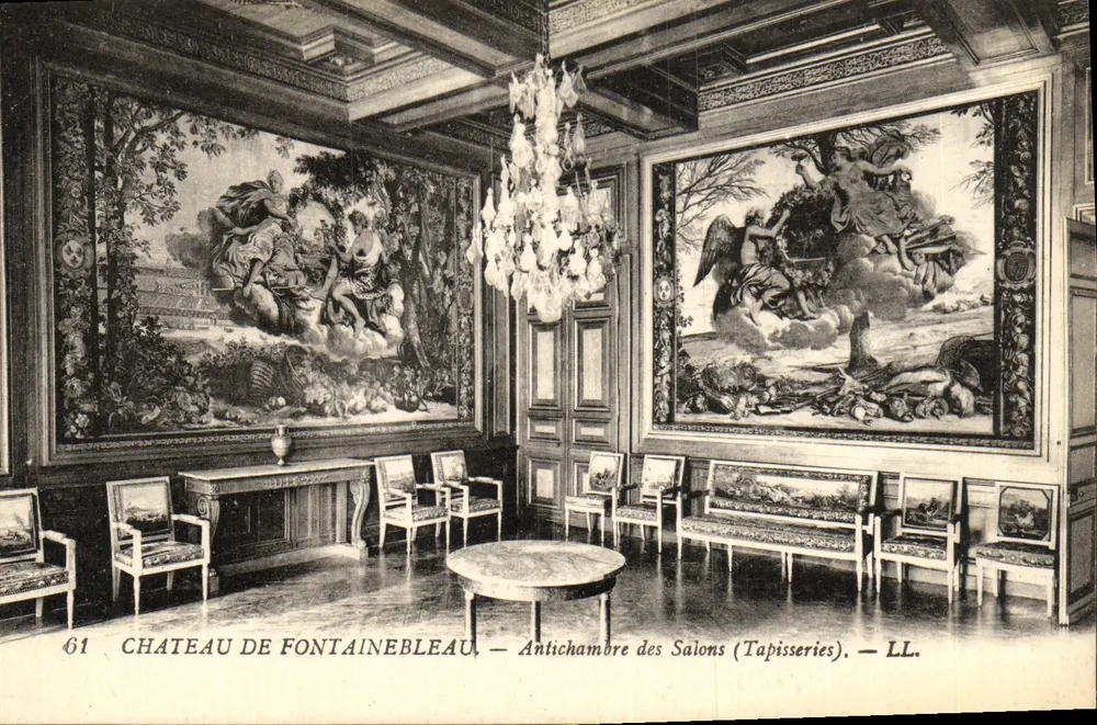 Schloss Fontainebleau — Vorzimmer der Salons (Teppiche) — LL. - Vorderseite