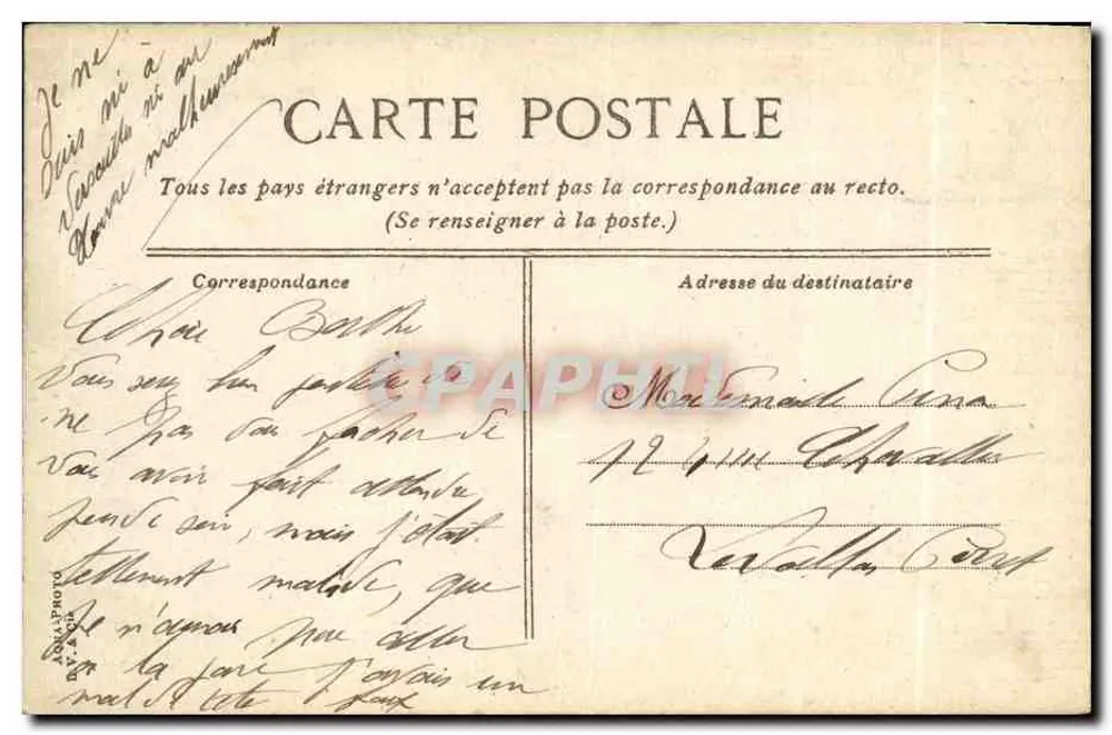 Le Havre — O Palácio de Justiça — Editor não visível, n° de série 3 - Verso