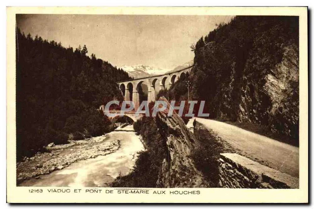 Viadukt und Brücke von Sainte-Marie bei Les Houches — n° 12163 — Verlag Les Deux Savers - Vorderseite