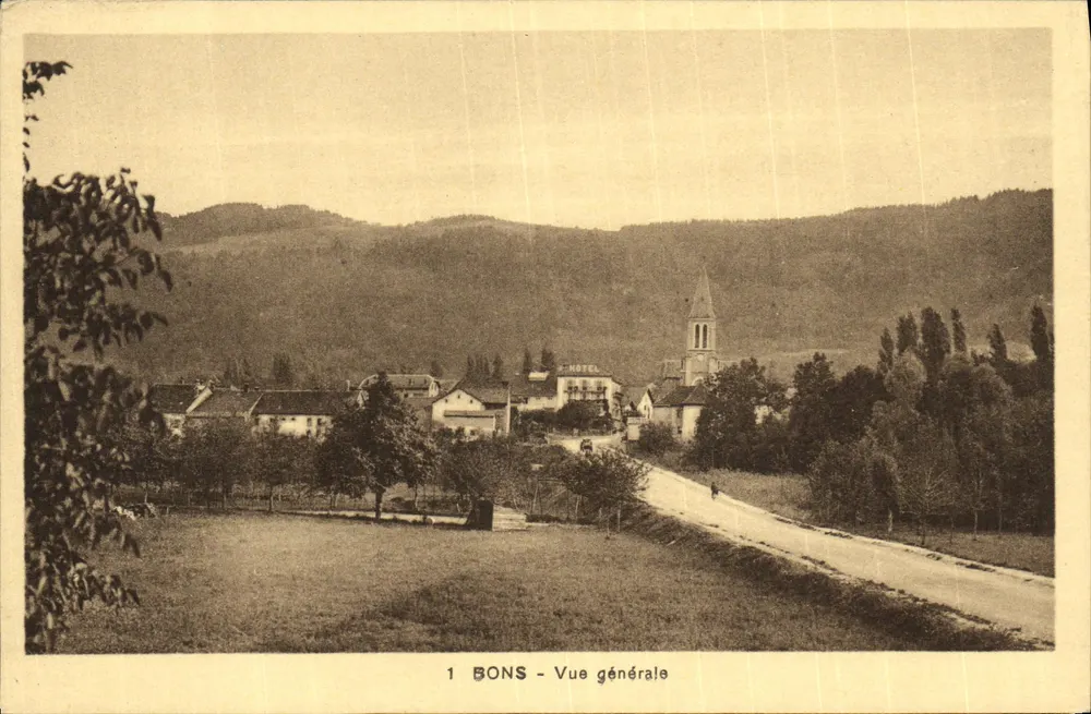 Bons - Vista geral — Edição Henri Baud, Merceria-Calçados, Bons (Haute-Savoie) - Frente