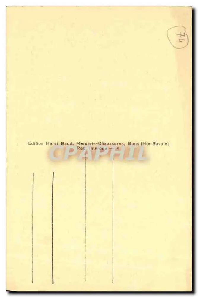Bons - Vista geral — Edição Henri Baud, Merceria-Calçados, Bons (Haute-Savoie) - Verso