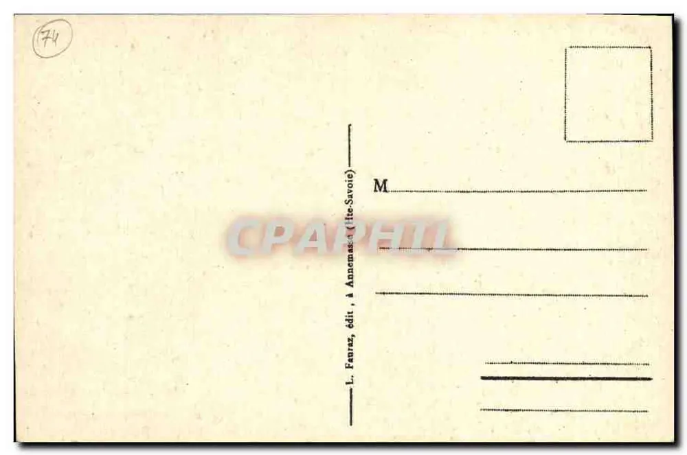 Der Mont-Blanc-Massiv und der Arve aus Sankt-MARTIN sur-SALLANCHES (Hte-Savoie) — Nr. 759 — Verlag L. Faurez - Rückseite