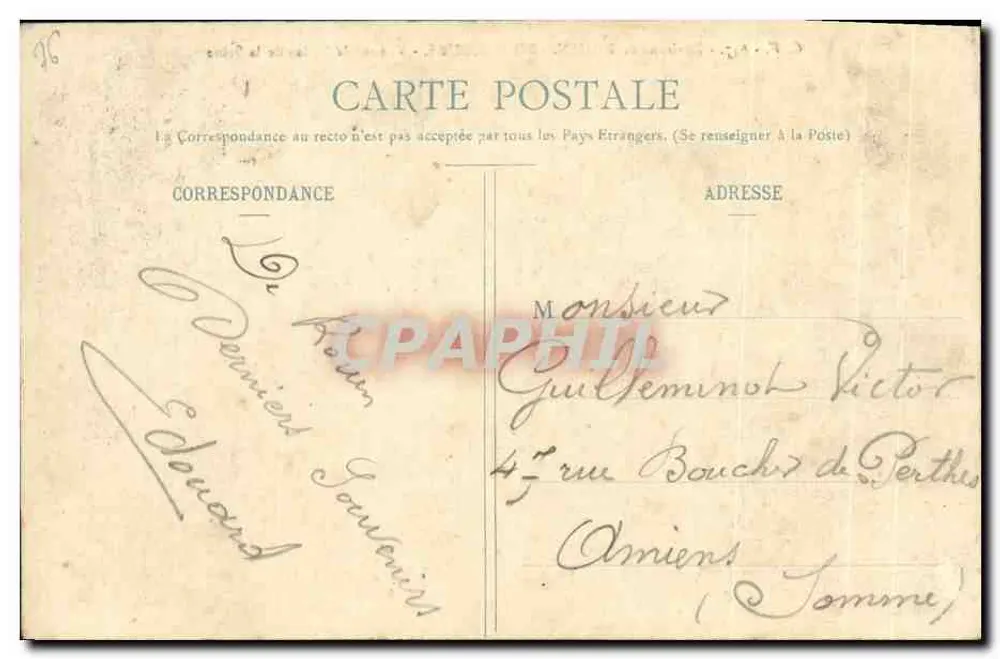BONSECOURS — Ansicht der Seine-Tal — C.V. 647 - Rückseite