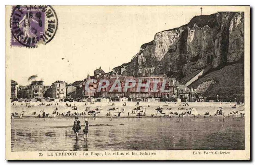 Le Tréport - Die Strand, die Villen und die Klippen — Edit. Paris-Galeries n°35 - Vorderseite