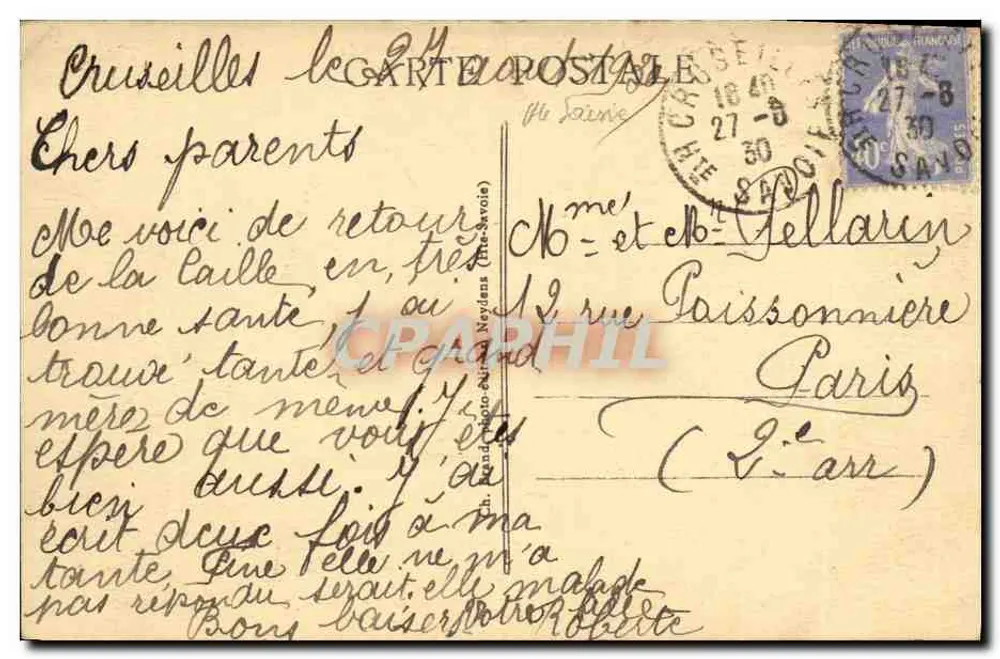 Die Brücken von la Caille - Haute-Savoie — Anonymer Verlag, Nr. 4808 - Rückseite