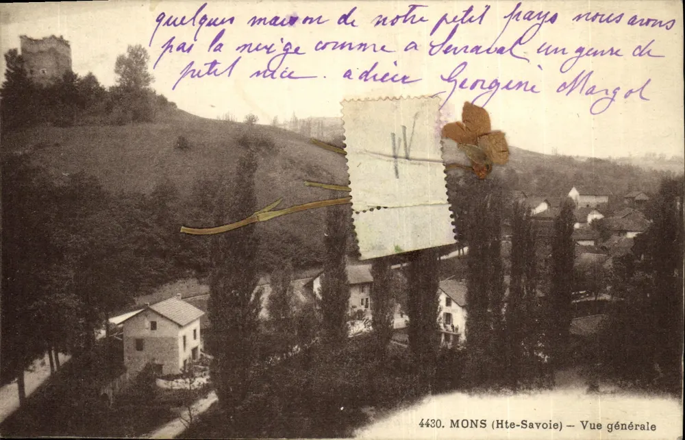 Mons (Alta Saboia) — Vista geral — editor desconhecido, n° 4430 - Frente