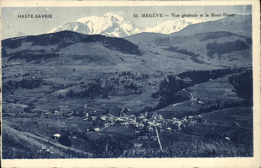 Megève — Allgemeine Ansicht und der Mont-Blanc — Verleger E. Sochot - Vorderseite