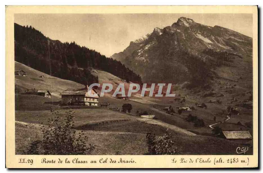 Route de la Chusaz au Col des Aravis — Le Lie de l'Etale (alt. 2483 m.) — Cie des Arts Photomécaniques - Strasbourg - Vorderseite