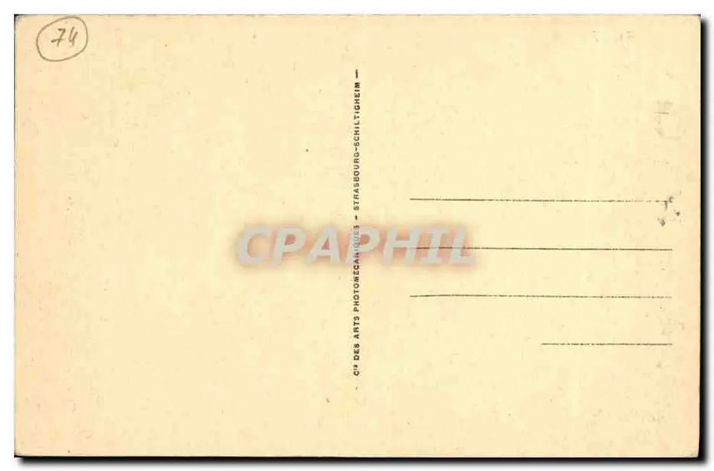 Route de la Chusaz au Col des Aravis — Le Lie de l'Etale (alt. 2483 m.) — Cie des Arts Photomécaniques - Strasbourg - Rückseite