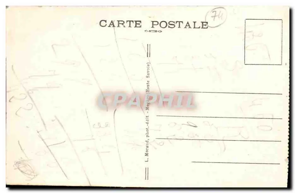 Route des Col des Aravis — Tunnel und Mont Blanc — L. Moraud, Foto-Verlag Meyron (Haute-Savoie) Nr. 129 - Rückseite