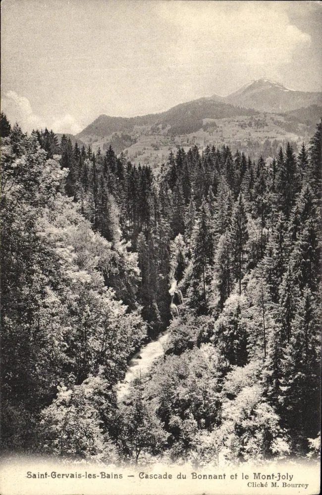 Saint-Gervais-les-Bains — Cascade du Bonnant und der Mont-Joly — Cliché M. Bourrey - Vorderseite