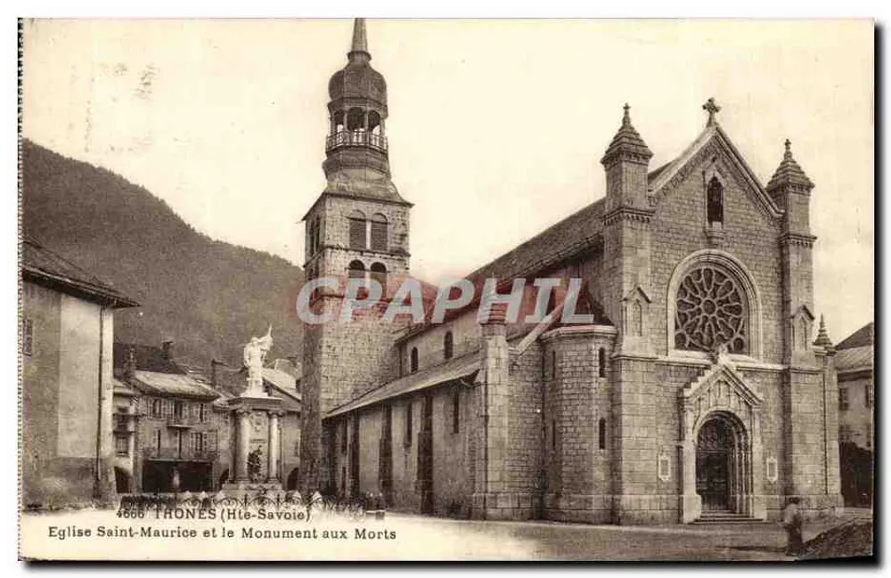 Thônes (Haute-Savoie) — Église Saint-Maurice und Monument aux Morts — Édition Les Jolis Coins de Savoie - Vorderseite
