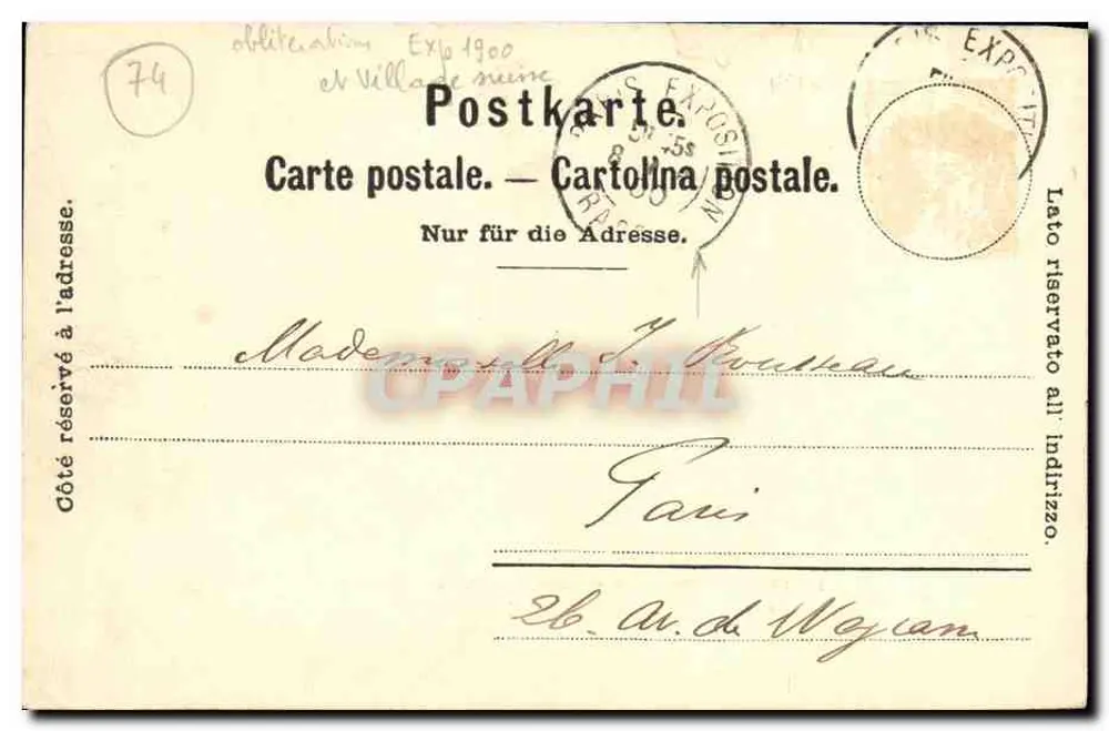 Dromedarys-Hump und Gipfel des Mont-Blanc — Charnaux Frères & Cie, Genf, Nr. 1080 - Rückseite