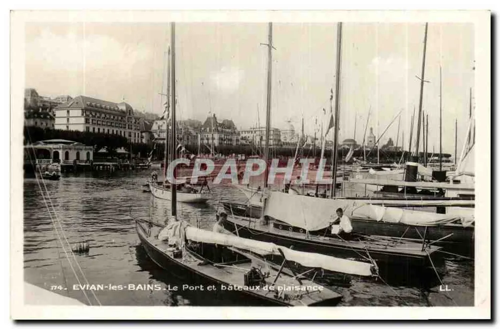 EVIAN-LES-BAINS. Der Hafen und Segelboote — LL. n° 74 - Vorderseite