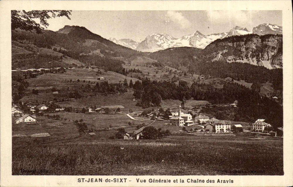 ST-JEAN-de-SIXT — Allgemeiner Blick und die Aravis-Kette — Verlag C. LINDIER-MACON - Vorderseite