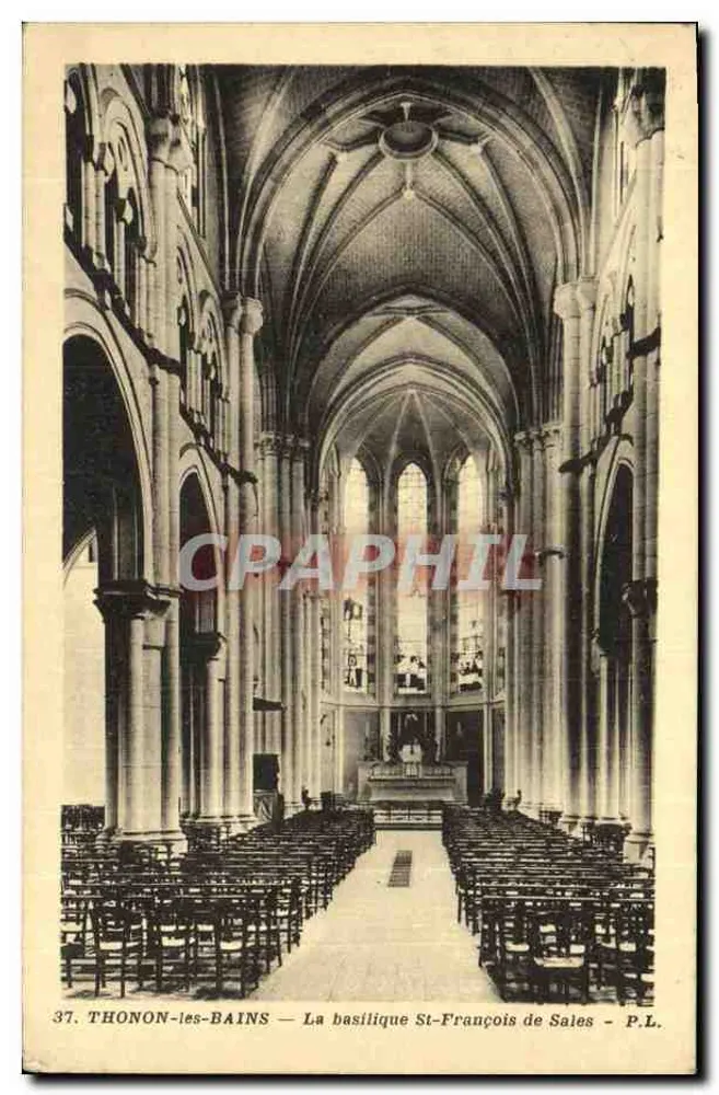 Thonon-les-Bains — Die Basilika St-François de Sales — P.L. n°37 - Vorderseite