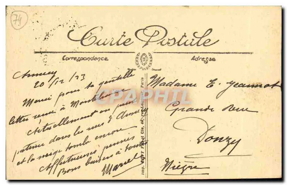 See Annecy — Anlegestelle Sévrier und Lanfon-Zahn — LL. — n°138 - Rückseite