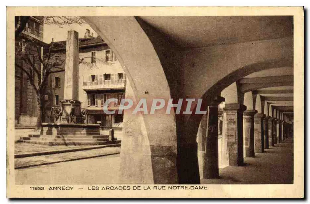 Annecy — Ansicht der Arcaden der Straße Notre-Dame — Verlag Braun & Cie - Vorderseite